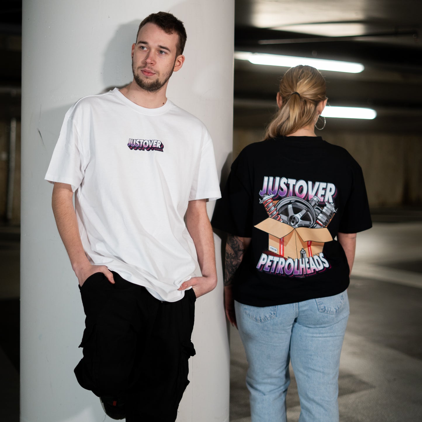 JUSTOVER CAR PARTS SHIRT BLACK