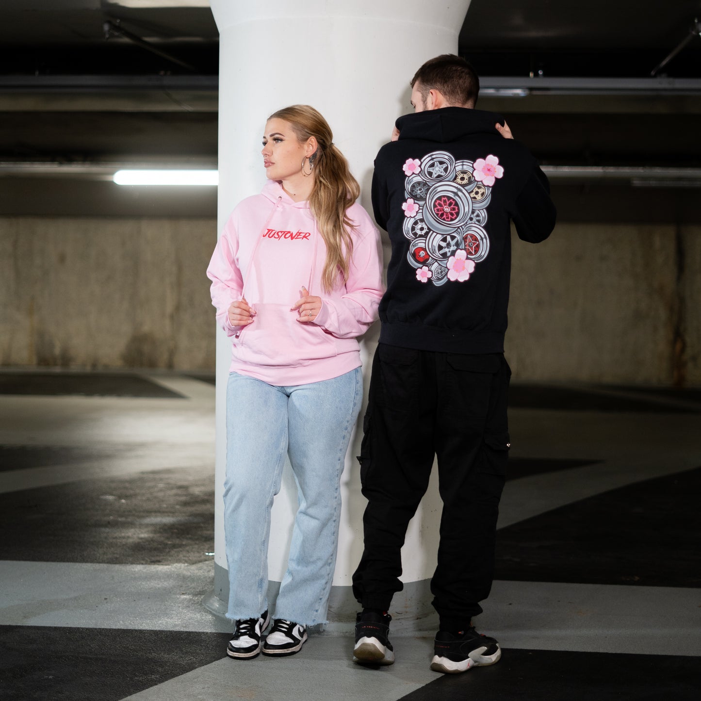 JUSTOVER RIMS HOODIE PINK