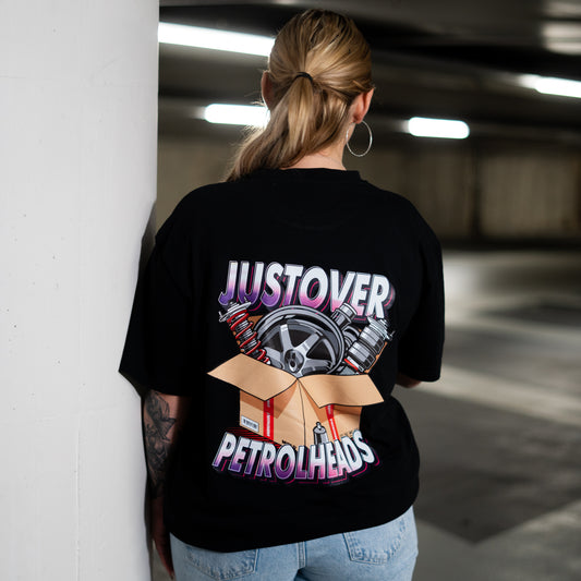 JUSTOVER CAR PARTS SHIRT BLACK